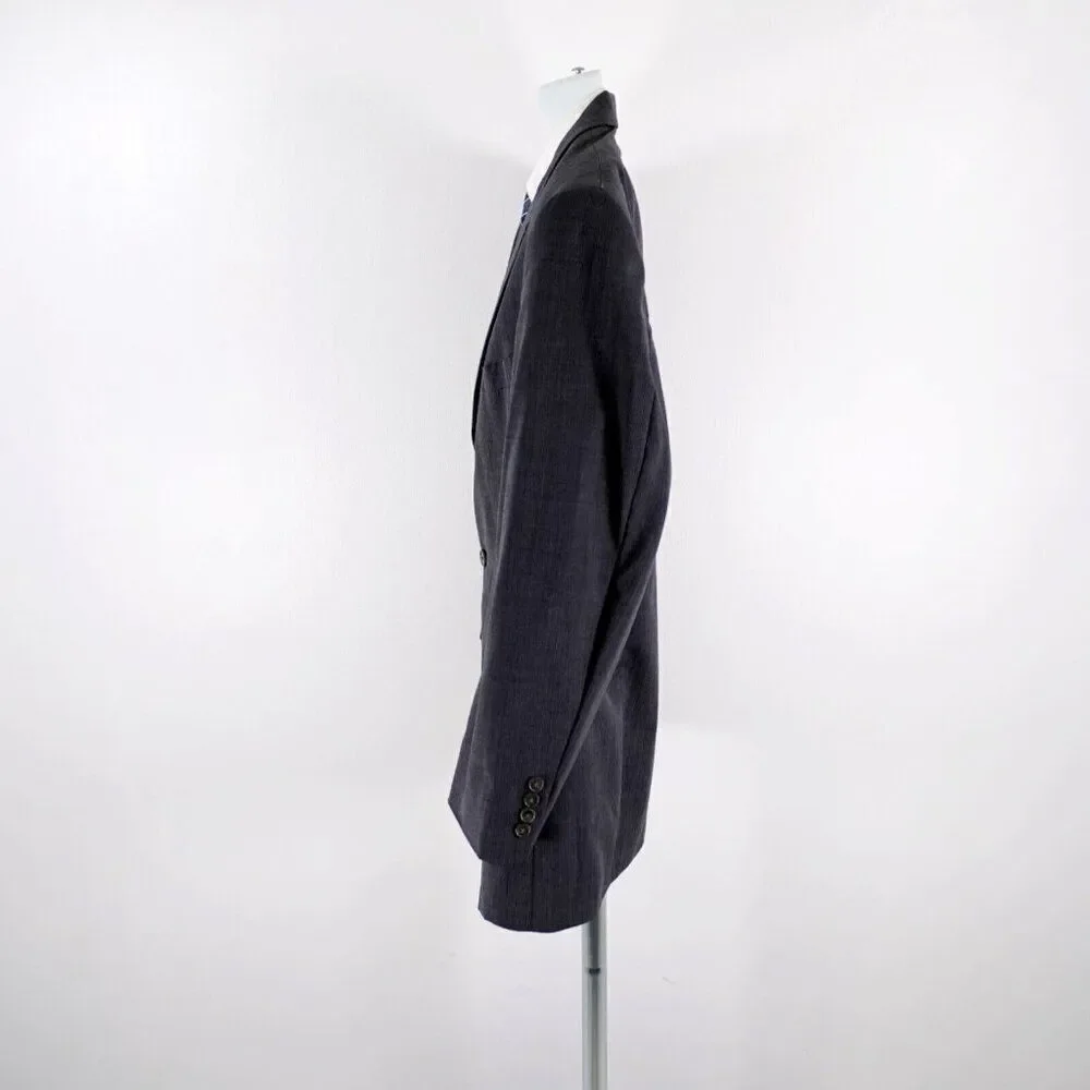 Hart Schaffner Marx‎ Wool Gray Honeycomb Check 3 Button Blazer 42R Or Slim 44R